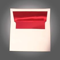 White A7 Red Foil Lined Envelopes (5 1/4