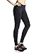 BALEAF Women's Ankle Legging Athletic Yoga Hiking Workout Running Pants Inner Pocket Non See-Through Black Size L