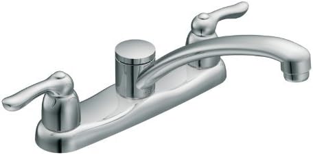 Moen 7906 Chateau Two-Handle Low Arc Kitchen Faucet, Chrome by Moen