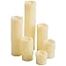 VonHaus Set of 6 Flameless Real Wax Electric LED Candles - Long Lasting, Battery Powered, Dripping Effect, Ivory Color