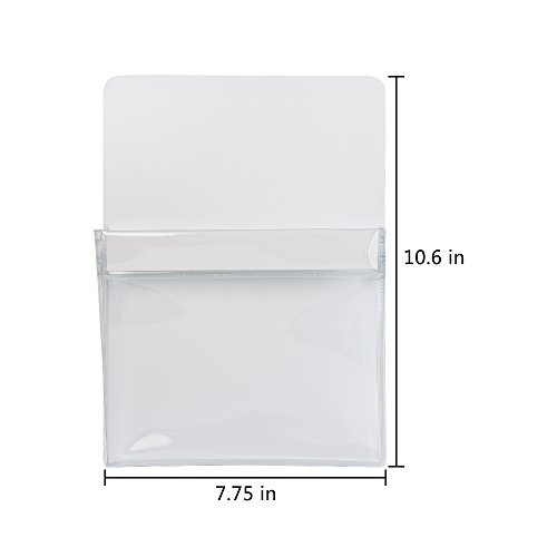 Magnetic Pencil Holder Sticker, SPESSN Refrigerator Storage Pocket for Pen Scissors Markers Keys for Whiteboard Locker Cabinet Container and All Other Steel and Iron Surfaces- MEDIUM & LARGE