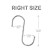 KRENDR 30 Pack Large S Hooks, 3.35