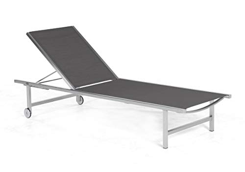 Sonnenpartner Gartenliege Galaxy Edelstahl schwarz