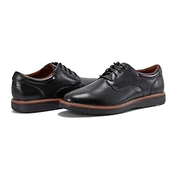 Rockport Men's Cacey Oxford, Black Leather, 6.5 Wide