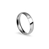 4mm Stainless Steel Comfort Fit Classic Wedding Band Ring Available in Sizes 4-12; W/ Free Gift Pouch (10)