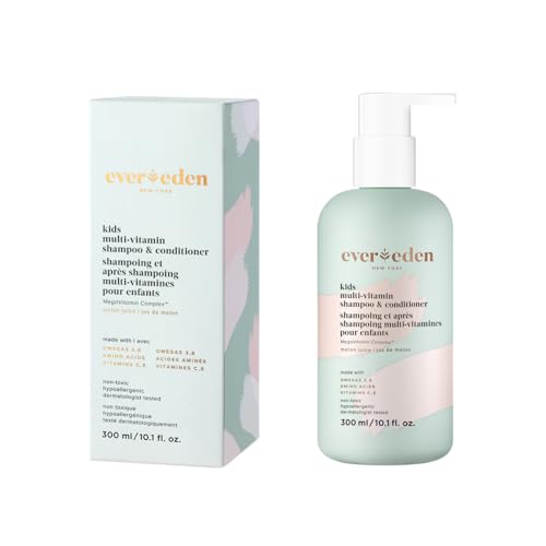 Evereden Kids Shampoo and Conditioner, 10.1 fl oz. | Plant-Based, Clean, and Multivitamin Formulation