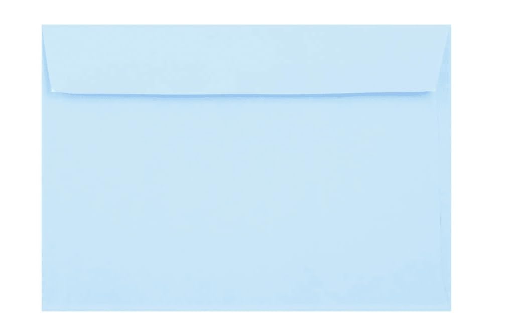 C4 Coloured Envelopes Perfect for A4 Christmas Cards Greeting Cards Invitations Office Use Peel & Seal Mailing Envelopes 324mm x 229mm Pack of 25 (Light Blue)