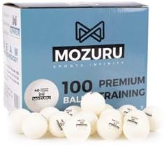 MOZURU ping pong balls Premium Training 40+, ABS Plastic, Table Tennis Balls, pack 100 balls