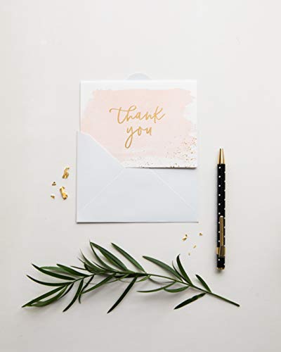 2 Thank+Cards+Watercolor+Wedding+Bridal+Shower
