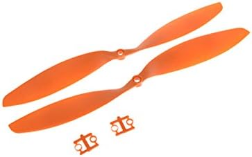 2 Pairs HJ 12X3.8"" 1238 CW CCW Propeller Multi-rotor Copter quadCopter APC Upgrade (Orange)