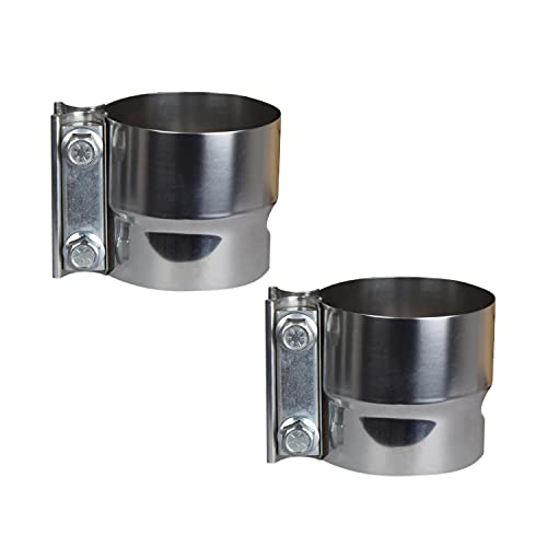 Floshine 3.5 In Lap Joint Band Clamps,Exhaust Muffler Clamp 2 PCS,3.5 - Foto 4