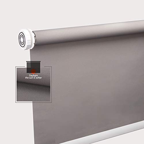 SCHRLING No Drill Daylight Roller Shade Tension Inside Mount Expansion Window Blind,Custom Size
