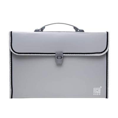 Wuhoo Brand SPS (Label) Expanding File A4 Folder, Document/Letter A4 Size File Organizer with Handle and 13 Pockets (Grey and Black Color) Wuhoo Brand SPS (Label) Expanding File A4 Folder, Document/Letter A4 Size File Organizer with Handle and 13 Pockets (Grey and Black Color)