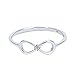 Exquisite Rings Heavy Casted 925 Sterling Silver Infinity Ring-Centered CZ Stone Available in Sizes 4-10