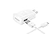Samsung Fast Charging Adapter Travel Charger  for Galaxy S6/Edge/Edge-6/Note 4 with 5-foot (1.8 Meters) Micro USB Data Charge Sync Cable - White