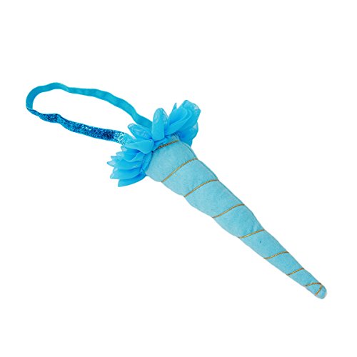 CH Shiny Unicorn Horn Glitter Elastic Headband Spiral Unicorn Horn Cosplay