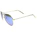 zeroUV - Premium Flash Mirror Lens Aviator Sunglasses (Nickel Plated Metal Frame)