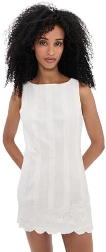 theory square neck dress in good cotton Cotton-Blend Square Neck Mini Dress