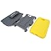 For Nokia Lumia 820 Cellularvilla™ 3pc 3rd Gen Hard and Soft Grey/Yellow Kickstand Case with Holster Clip (Only Fit Nokia Lumia 820) (Grey/Yellow)