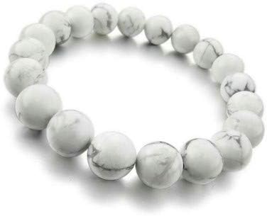 Spiritual Awareness White Moonstone Quartz Crystal Bracelet for Men and Women