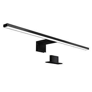 B.K.Licht I Spiegellamp I zwart I badkamerlamp I spiegelverlichting I 60cm I IP44 I 4.000K I 8W LED lamp I…