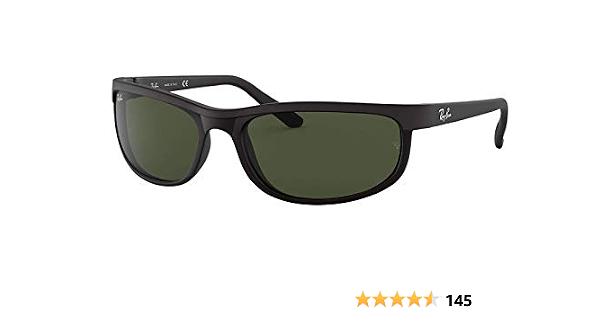 Amazon.com: Ray-Ban RB2027 Predator 2 - Gafas de sol (2.441 in, 2.441 in),  color negro mate y verde : Ropa, Zapatos y Joyería
