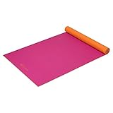 Gaiam Solid Two-Sided Yoga Mat, Fruit Punch, 3mm