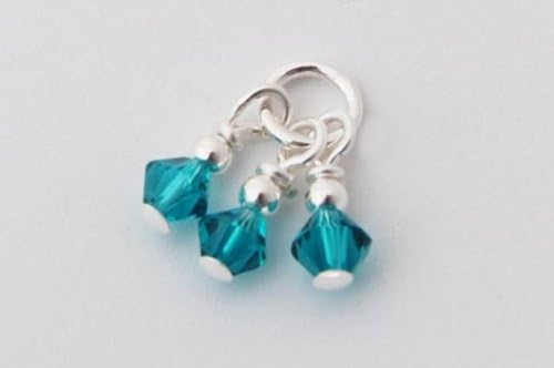 Cancer Awareness Swarovski Crystal Charm - Ovarian Cancer (Teal)