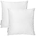 Pal Fabric (Set of 2) Premium Cotton Feel Microfiber Square Sham Euro Sofa Bed Counch Foam Stuffer Cushion Pillow Insert 18x18 Made in USA