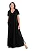 Dreams & Co. Women's Plus Size Maxi Lounger Black,2X