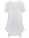 BELAROI Womens Basic Solid Loose Fit Short Sleeve Tunic T Shirt (3X, White)