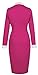 Homeyee Women's Celebrity Turn Down Collar Business Bodycon Dresses (XL, Pink)