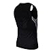 ROPALIA Mens Tight Breathable Sport Vest Fitness Athletic Tank Top (3XL, Black2)