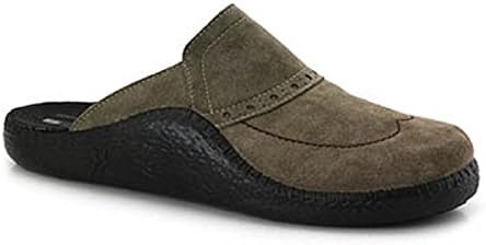 Romika Mokasso 295 for men. Comfortable slipper from leather and subtle colors accents through seams.