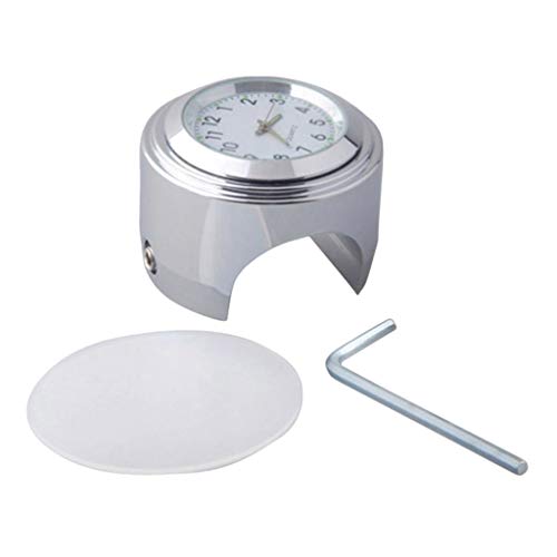 H HILABEE Universele wijzerplaat voor motorfietsstuur, voor 22 mm / 25 mm stuur, waterdicht, stootvast, wit - Image 5