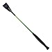 Leather Riding Crop, 19.5 Inch with Leather Slapper, Black Leather Tip, Black Shaftthumb 2