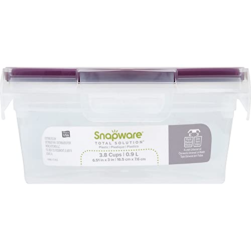 Snapware Total Solution 3.8Cup Plastic Food Storage Container with Lid