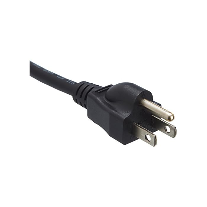 Amazon Basics Computer Monitor TV Replacement Power Cord 3Foot, Black