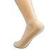 Jarseen 4 Pairs No Show Liner Socks Women's Low Cut Cotton Nylon Boat Invisible Hidden Socks Non-Slip for Flats (Shoe Size 5-8, 2Black+2Nude)