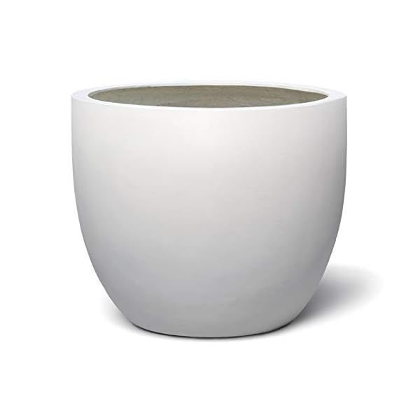 ESCHBACH® Pflanzkübel EGG POT 70 Weiß Rund XL * 65 x 65 x 54 cm * 10 Jahre Garantie