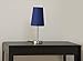 Table Lamp with Blue Linen Lamp Shade by Light Accents - Bedroom Lamp with Blue Fabric Shade - Nightstand Lamp - Side Table Lamp - Desk Lamp with Blue Shade - Table Lamp for Bedroom