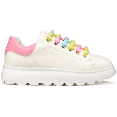 J PUFFYPOP Girl A Sneaker, White/Pink, 33 EU