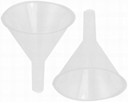 MariaP 2 Pcs 60ml 2 5/9" Mouth Dia Laboratory Clear White Plastic Filter Funnel