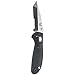 Benchmade - Mini Griptilian 557 Knife, Tanto Blade, Serrated Edge, Satin Finish, Black Handle