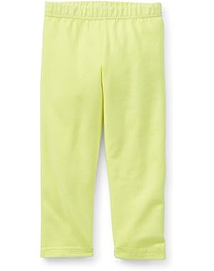 Girl Neon Capri Leggings; 3 Months; Yellow