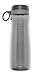 Pogo BPA-Free Plastic Water Bottle with Flip Straw, Grey, 32 oz Standard