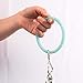 LATEEFAH Wristlet Keychain Keyring Bracelet Bangle - Round Circle Key Ring Bracelet Leather Tassel Bracelet Holder For Women Girls