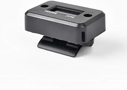 Runleader Digital Inductive Hour Meter,Maintenance Hour Meter for Riding Lawn Mower Tractor Log Spliter Boat Outboard Motor Marine Inverter Snowmobile(Included Bracket-HMB005)(HM006A-M5-BK)