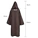 wodceeke Halloween Star Wars Jedi Robe, Unisex Deluxe Knight Cool Tunic Hooded Robe Cloak for Cosplay & Halloween Party Brown