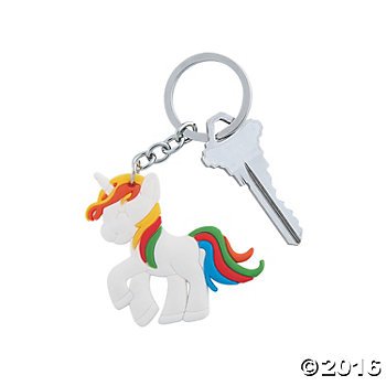 Unicorn keychains, 12 count